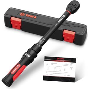 VANPO Chiave Dinamometrica 3/8'', 5-60Nm per Bici, Moto,Precisione ±3% | Chiavi Dinamometrica