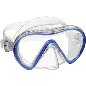 Mares Stream - Maschera Subacquea per Adulti Mono-Lente temperata, Profilo Basso, faciale in siliter e Fibbie Ez Adjust 360°