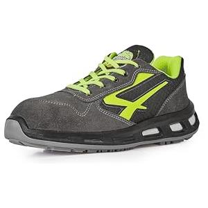 U-POWER DON'T WORRY... BE HAPPY! U-Power Red Lion® Yellow, Scarpe antinfortunistiche in pelle, Scarpe da ginnastica unisex leggere antiperforazione, Suola in rafia, Suola Infinergy, con puntale in alluminio (38)