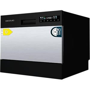 Cecotec Lavastoviglie Compatto Libero Installazione 6 posate Bolero Aguazero 2300 Inox. 6 Posate, 8 programmi, Classe D, Touch Panel a Colore, Delay Start, Funzione Pre-Wash, Dry+, Germ Shield
