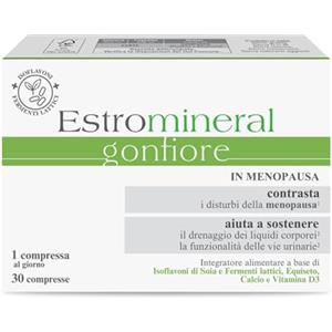 Estromineral Gonfiore, Integratore per Menopausa, 30 Compresse