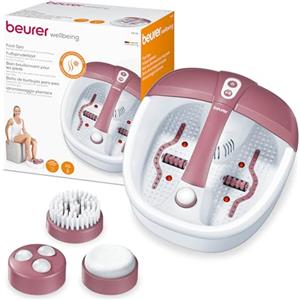Beurer FB 35 idromassaggiatore plantare con massaggio a vibrazione e bolle, 3 accessori pedicure intercambiabili, riscaldamento acqua, luci a infrarossi, aromaterapia, fino alla taglia 44