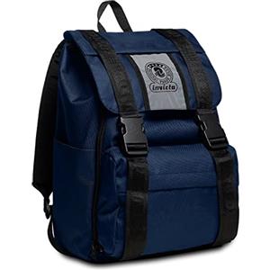 Invicta Zaino Ufficio Square, Zaino Estensibile con Tasca Porta PC Portatile Fino a 14 e Tasca Porta Borraccia, Scuola, Lavoro, Unisex