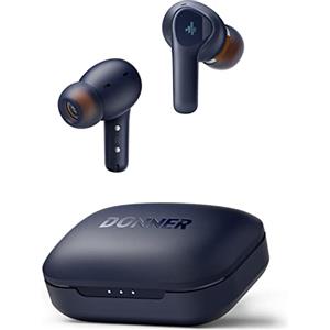 Donner Cuffie Bluetooth Wireless con Noise Cancelling, cancellazione attiva mirata del rumore, 4 mic per chiamate, 32h di svago, EQ personalizzato, Bluetooth 5.2, Blu