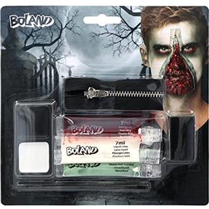 Boland 45095 - Set di Trucchi con Cerniera Zombie per Carnevale o Halloween, Costumi di Carnevale