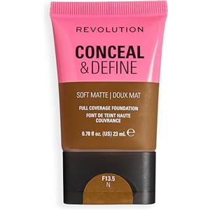 Revolution Beauty London Revolution Conceal & Define Soft Matte Tube Foundation, F13.5N