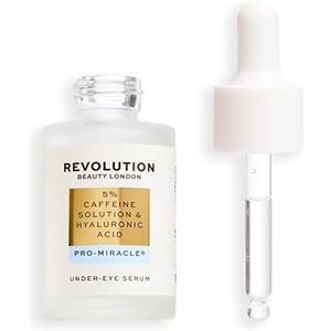 Revolution Beauty London Revolution Pro Miracle 5% Caffeine Solution & HA Under Eye Serum, siero contorno occhi, aiuta a ridurre occhiaie e gonfiori, leviga e idrata, 30ml