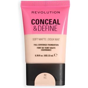 Revolution Beauty London Revolution Conceal & Define Soft Matte Tube Foundation, F2NC