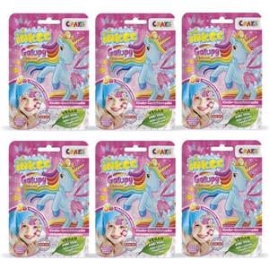 INKEE - Set da 6 Maschera facciale per bambini Galupy Unicorn con design a unicorno (ci sono 6 diversi disegni) con camomilla e calendula