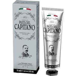 Pasta del Capitano 1905, Dentifricio Carbone Attivo, Dentifricio con Carbone Vegetale Attivo in Grado di Assorbire le Sostanze che Macchiano i Denti, 100% Made in Italy, Tubetto 75 ml