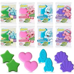 INKEE Bath Fizzer Confezione da 8 bombe da bagno effervescenti arricchite con olio di mandorle, 4 colori e aromi