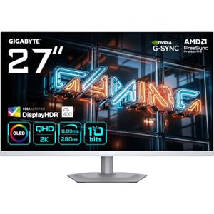 Gigabyte GO27Q24G Monitor Gaming OLED 27" 2K QHD - 2560 x 1440, 240Hz, 0.03ms, 275 cd/m², FreeSync Premium, G-Sync Compatibile, HDMI 2.1, DisplayPort 1.4