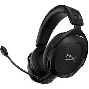 HyperX Cloud Stinger II, Cuffie da Gaming Senza Filo, Connessione a 2,4 GHz, Telaio in Plastica, Cuscinetti in Memory Foam Rivestiti in Similpelle, Autonomia Fino a 20 Ore, Adatto per PC, Nero
