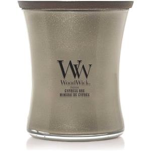 WoodWick Candela profumata con stoppino scoppiettante | Candela a clessidra media Cypress Ore | Candele a lunga durata: fino a 60 ore | Regalo perfetto per le donne