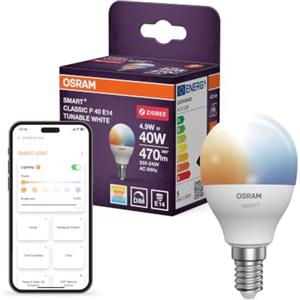 OSRAM SMART LED P40 Miniball E14 4,9W ZigBee Bianco Regolabile