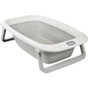 BÉABA, Vaschetta Bagnetto pieghevole per bambini, Ultra compatta, Piedini antiscivolo, Tappo di scarico, Pratica custodia, Ingombro minimo, Facile da usare, Eazy Pop Camélé'O, 29L, Grigio