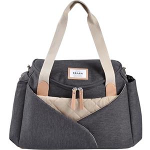 BÉABA, Borsa fasciatoio Sydney, Modulare, Grande capacità, Scomparti multipli, Spazio Cocoon, Tasca pranzo isolata, Sistema di aggancio al passeggino, Maniglie per il trasporto, Grigio scuro screziato