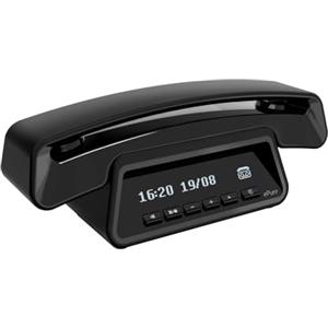 ALCATEL ePure Premium - Telefono fisso cordless DECT con segreteria - Design vintage - Base con display smart - Grande display grafico - Vivavoce - Funzione blocco chiamate - Nero