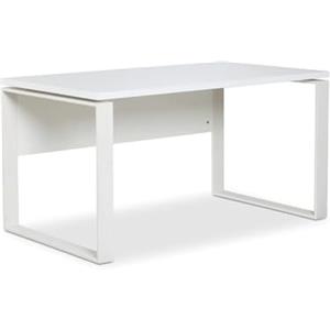 Composad | Scrivania della Linea DISEGNO con gambe in metallo, Scrivania PC Moderna, (LxAxP) 140x74,50x80 cm, Colore Bianco Laccato, per Ufficio, Studio, Cameretta, Made in Italy