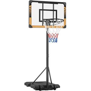 Yaheetech Canestro Basket Esterno Interno Camera Portatile con Colonna Tabellone Canestro Altezza Regolabile 216 246 cm