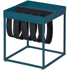 Inter Link - Tavolino - Portariviste - Tavolo funzionale - blu - metallo laccato - con portariviste - lana cotta - Club NY