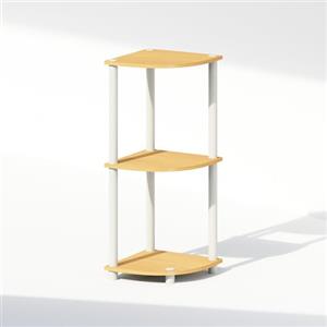 Furinno TURN-N-TUBE Libreria a 3 ripiani, con Scaffale Espositivo Compatto Multiuso, 29.5 x 59.9 x 75.2 cm, per Soggiorno, Camera da Letto, Ufficio Domestico, Beech