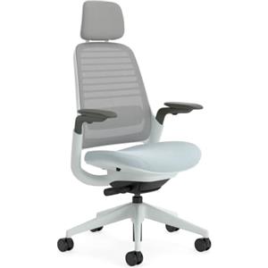 Steelcase Sedia da ufficio ergonomica: Series 1, con Poggiatesta, Cloud | Braccioli 4D, ruote universali, materiali premium, fino a 150 kg e 190 cm, comfort della seduta