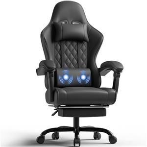 JUMMICO Sedia da Gaming XL Ergonomica per Adulti, Poltrona Ufficio Rinforzata 200kg, Braccioli 2D, Poggiapiedi Retrattile, Schienale Reclinabile 90-170°,grigio