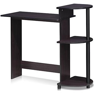 Furinno Compact Scrivania per Computer, Legno, Marrone (Dark Walnut), 39.62 x 99.06 x 85.34 cm