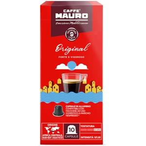 CAFFE MAURO TORREFAZIONE Caffè Mauro miscela Original - intensità 10/10-50 Capsule ALLUMINIO - Compatibili con le Macchine ad uso domestico Nespresso®*