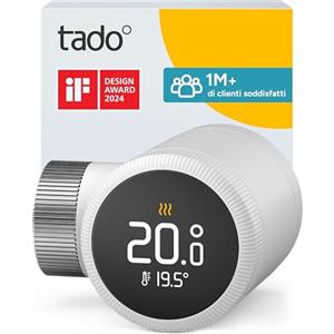tado° termostato intelligente X, controllo del riscaldamento tramite app e smart speaker (Alexa, Siri, Google Assistant), installazione fai da te