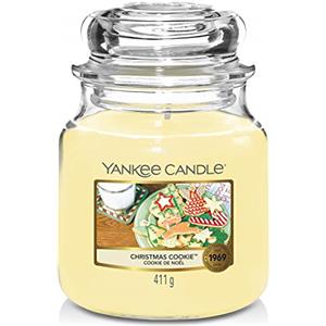 Yankee Candle Candela profumata in giara media | Biscotto di Natale | Durata Fino a 75 Ore