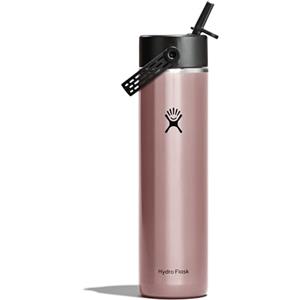 Hydro Flask - Lightweight Wide Flex Straw Cap Bottle 710 ml (24 oz) - Acciaio Inox, Ermetico con Cinghia - Isolato Freddo 24 Ore - Quartz