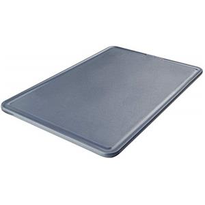 FACKELMANN Tagliere, Linea Easy Prepare, in plastica di Alta qualità, Dotato di scanalatura e Piedini Antiscivolo, Colore: Blu Scuro 36x24x1cm