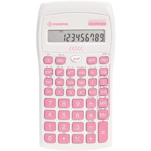 OSAMA - Calcolatrice Scientifica 56 Funzioni, 10 Cifre Mantissa e 2 Esponente, Cose per la Scuola con Custodia Scorrevole Valida per Esami di Stato - Materiale Scolastico per Back to School, Rosa
