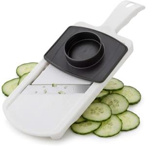 Fackelmann Mandolina Affetta Verdure una lama regolabile in acciaio Inox, dotato di paradito Permette di fare fette spesse da 1 a 6 mm Dimensioni 32x12x3,5 cm