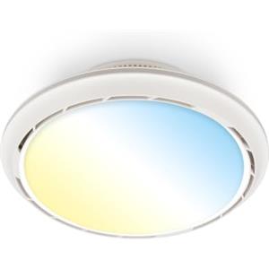 BRILONER - Ventilatore da soffitto con luce LED, telecomando, 6 velocità, CCT e luminosità regolabile, lampadario ventilatore da soffitto, lampadario, camera da letto, 44 cm, bianco