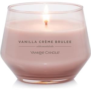 Yankee Candle Studio Candele profumate | Candela media Vanilla Crème Brulee|Candele di lunga durata: 35-50 ore| Elegante design in vetro con cera viola| Regalo perfetto per le donneregali