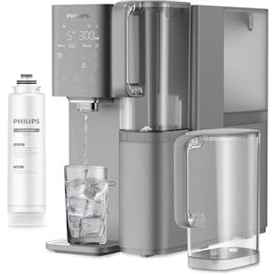 Philips Water Erogatore d'acqua a osmosi inversa 7500: acqua calda e fredda purificata in secondi, minerali essenziali, filtrazione RO 6 in 1, >110 contaminanti ridotti, UV-C, 2000 L