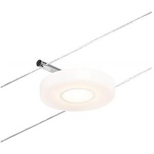 Paulmann CorDuo 94427 - Faretto LED a fune, 1 x 4,5 Watt, espandibile, cromato opaco, fune metallica cromata 3000 K
