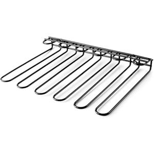 Lacor - 62255 - Portabicchieri Due Black, Capacità per 20 Bicchieri, Montaggio a Soffitto o a Parete, Ferro, Colore Nero, 45x32 cm
