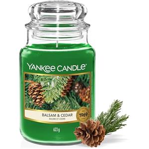 Yankee Candle Candela profumata | Candela in giara grande della Balsamo & Cedro | Candele a lunga combustione: fino a 150 ore | Regali di Natale perfetti per le donne