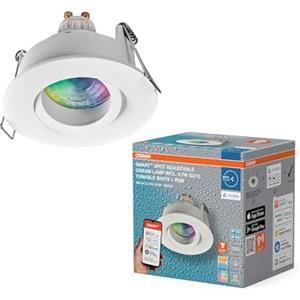 OSRAM Faretto da incasso a LED Smart Matter Spot IP65 RGBW orientabile bianco, 4,7W Smart Home, dimmerabile, controllo tramite app