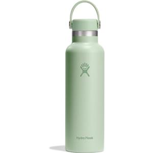 HYDRO FLASK - Standard Mouth Bottiglia d'acqua da 621 ml (21 oz) - Acciaio inossidabile con isolamento sottovuoto, coperchio a prova di perdite e rivestimento in polvere - Aloe