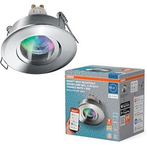 OSRAM Faretto da incasso a LED Smart Matter Spot IP65 RGBW orientabile cromato, 4,7W Smart Home, dimmerabile, controllo tramite app