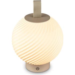 Briloner - Lampada da tavolo senza fili LED IP44 con controllo touch, dimmerabile, luce bianco caldo, batteria sostituibile, lampada da scrivania senza fili, comodino, 18 x 25 cm, Beige