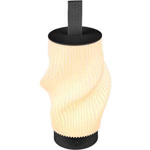 Briloner - Lampada da tavolo senza fili LED IP44 con controllo touch, dimmerabile, luce bianco caldo, batteria sostituibile, lampada da scrivania senza fili, comodino, 14 x 28 cm, nero