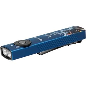 OLIGHT Arkfeld Pro Torcia Ricaricabile EDC da 1300 Lm con Led UV, Fascio Verde e Luce Bianca, Impugnatura Antiscivolo, Struttura Ultrasottile Piatta con Clip da Tasca Bidirezionale (Paw)