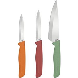 zyliss Classico Coltelli da Cucina (3 Pezzi), Coltello Spelucchino e Multiuso, Set di Coltelli da Cucina Professionali, Acciaio Inossidabile, Lame Affilate, Foderi Inclusi, Coltello per Vedura