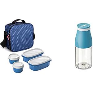 TATAY Urban Food Casual, Borsa Termica Porta Pranzo, 3L Capacità + Urban Drink Borraccia da 400 ml